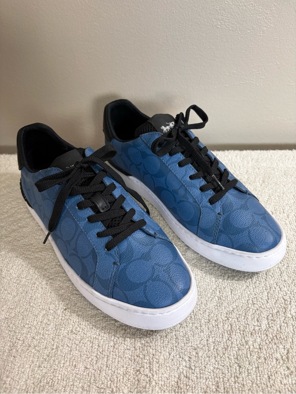 Men's COACH Indigo BLUE Denim HIGH LINE Signature C DDESIGNER Shoes SNEAKERS 7.5